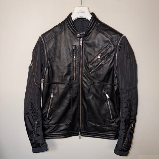 Moncler Raoul Leather Windbreaker/ Gilet - Size 4