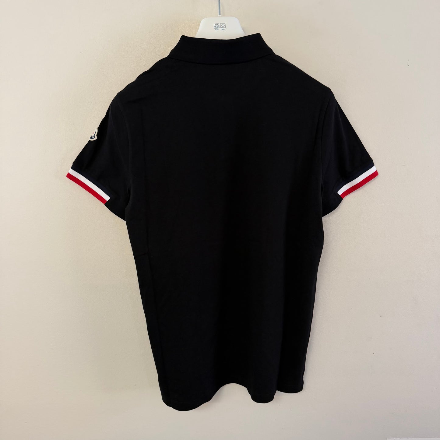 Moncler Mens Polo Shirt Black - Size L