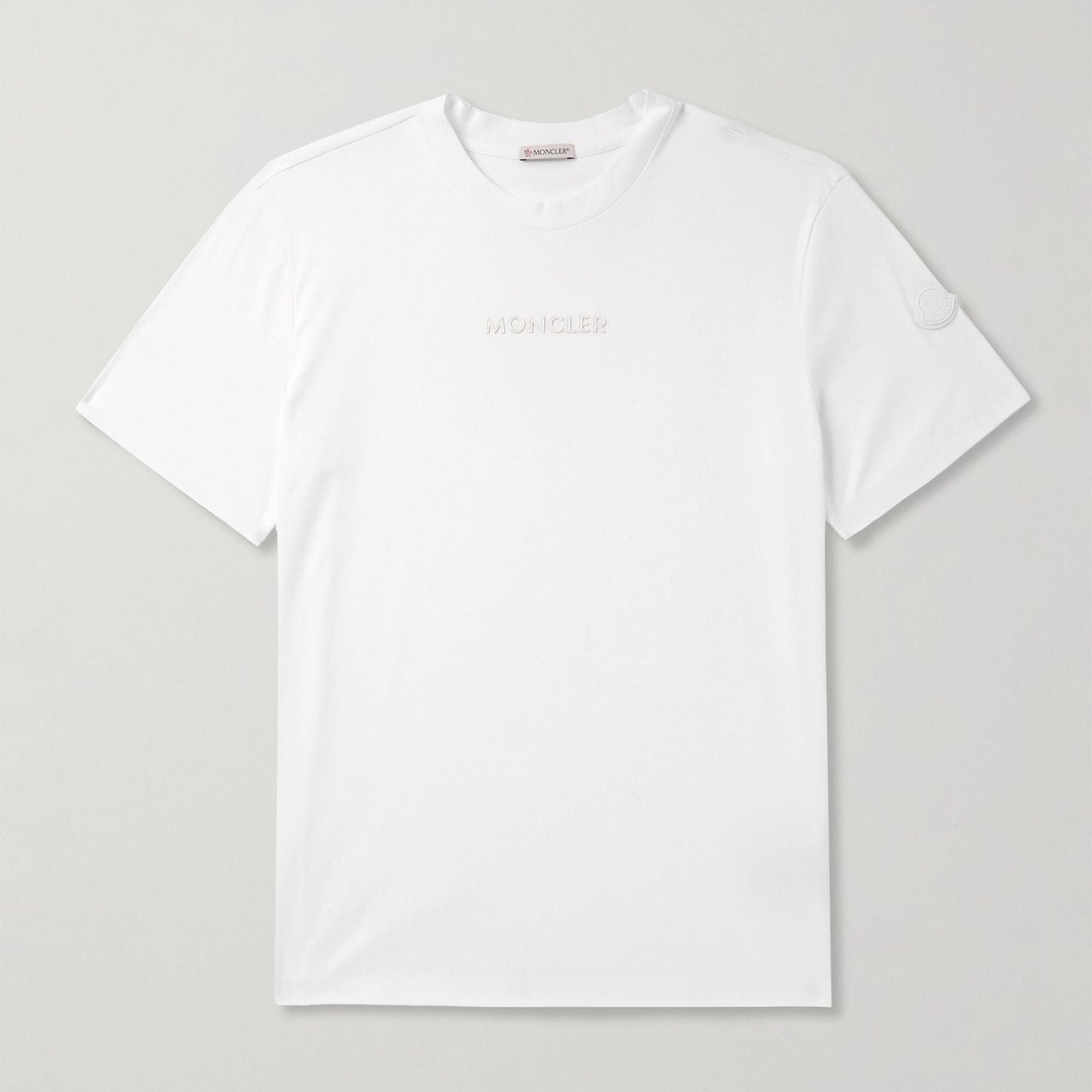 Moncler Mens Leather Logo Tshirt