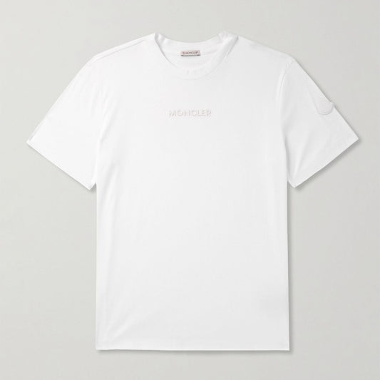 Moncler Mens Leather Logo Tshirt