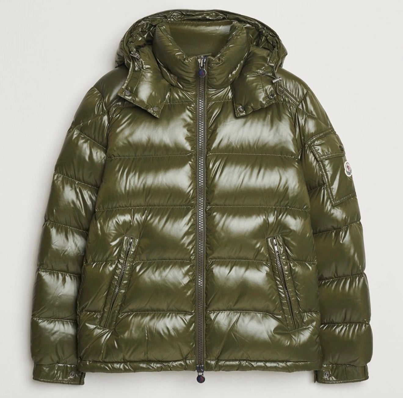 Moncler Mens Maya Down Jacket Khaki