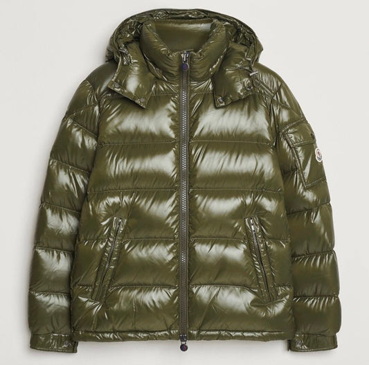 Moncler Mens Maya Down Jacket Khaki