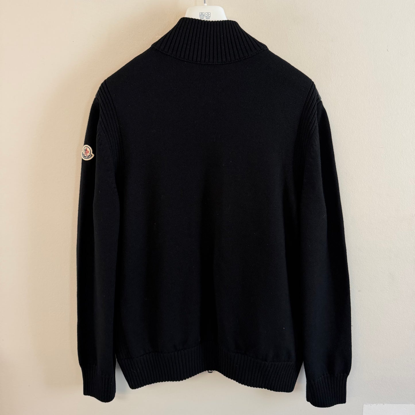 Moncler Padded Wool Zip-Up Cardigan Black - Size 3XL