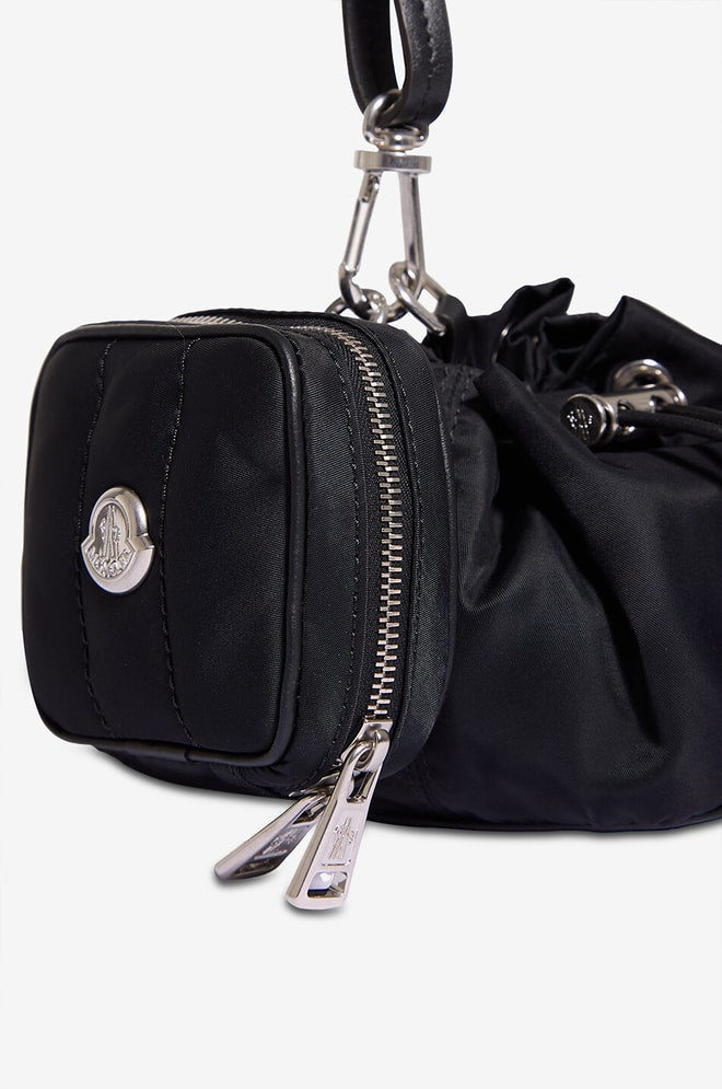 Moncler Ladies Double Pouch Bag Black