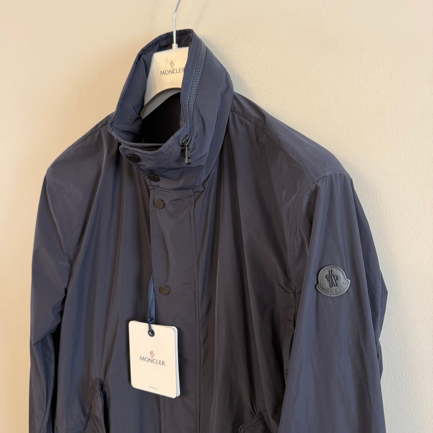 Moncler Bleone Parka Jacket Navy - Size 3