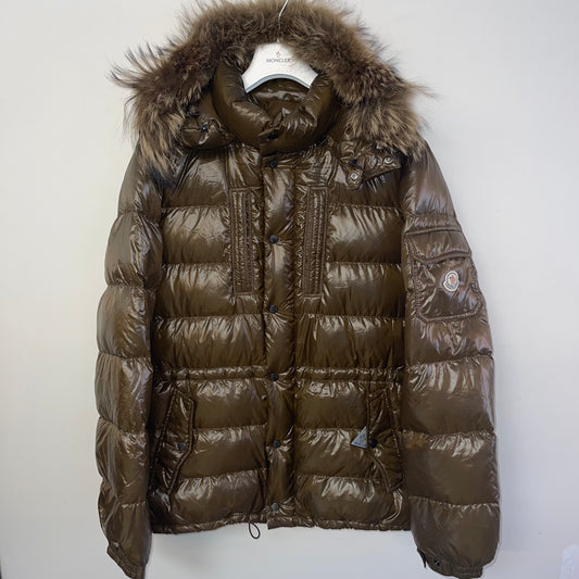 Moncler Mens Rod Fur Down Jacket - Size 5