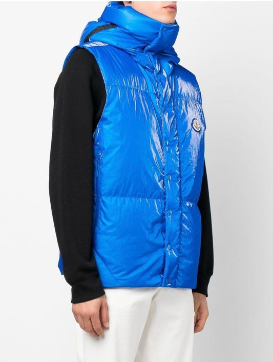 Moncler Lawu Hooded Gilet Blue