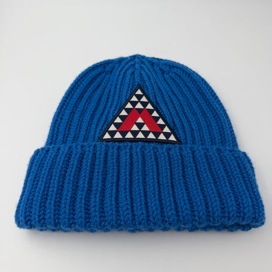 Moncler Logo Beanie Blue