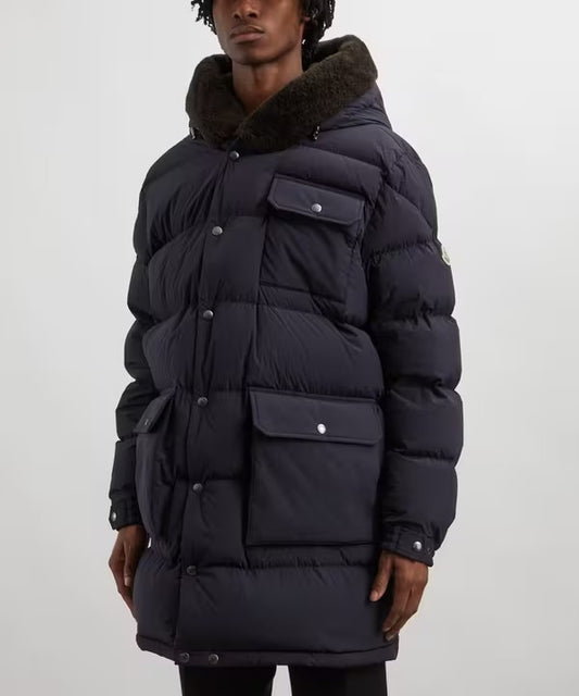 Moncler Mens Rowan Long Down Jacket - Size 1