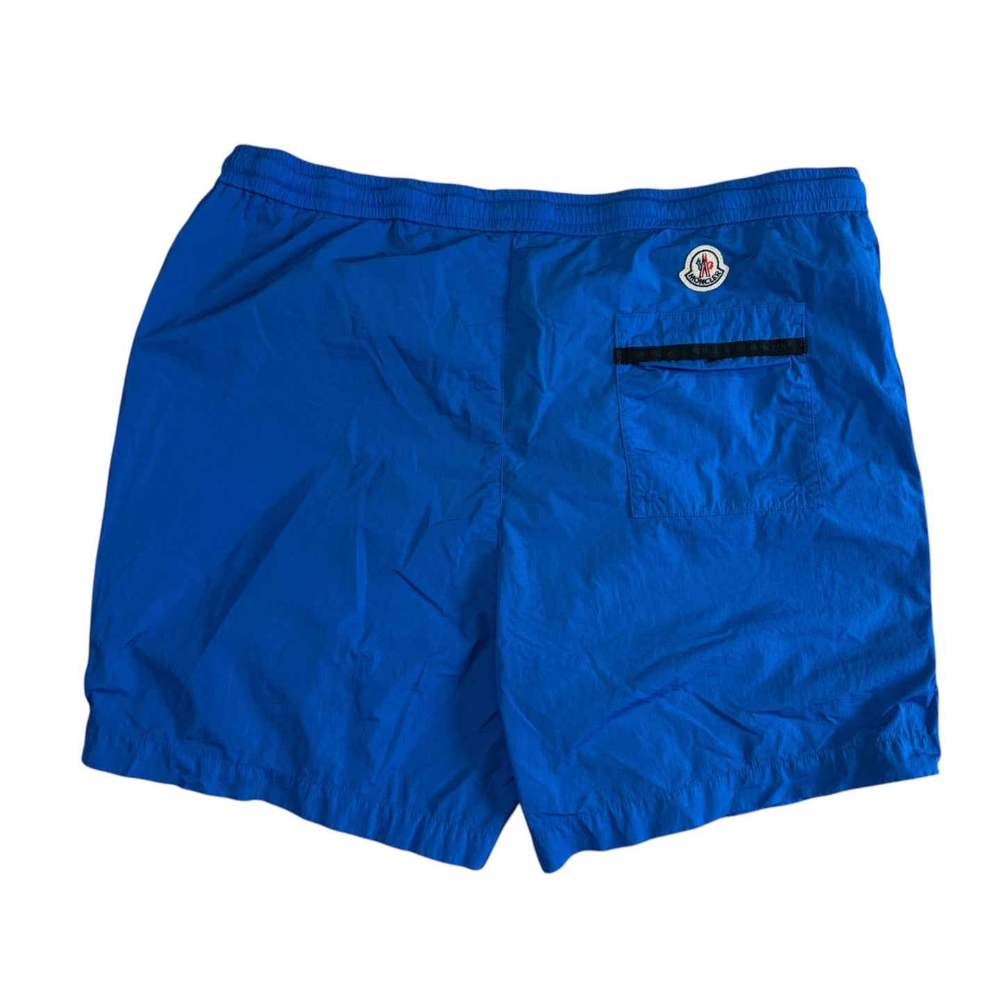 Moncler Mens Swim Shorts Blue Logo Tape - Size 54 / XXL