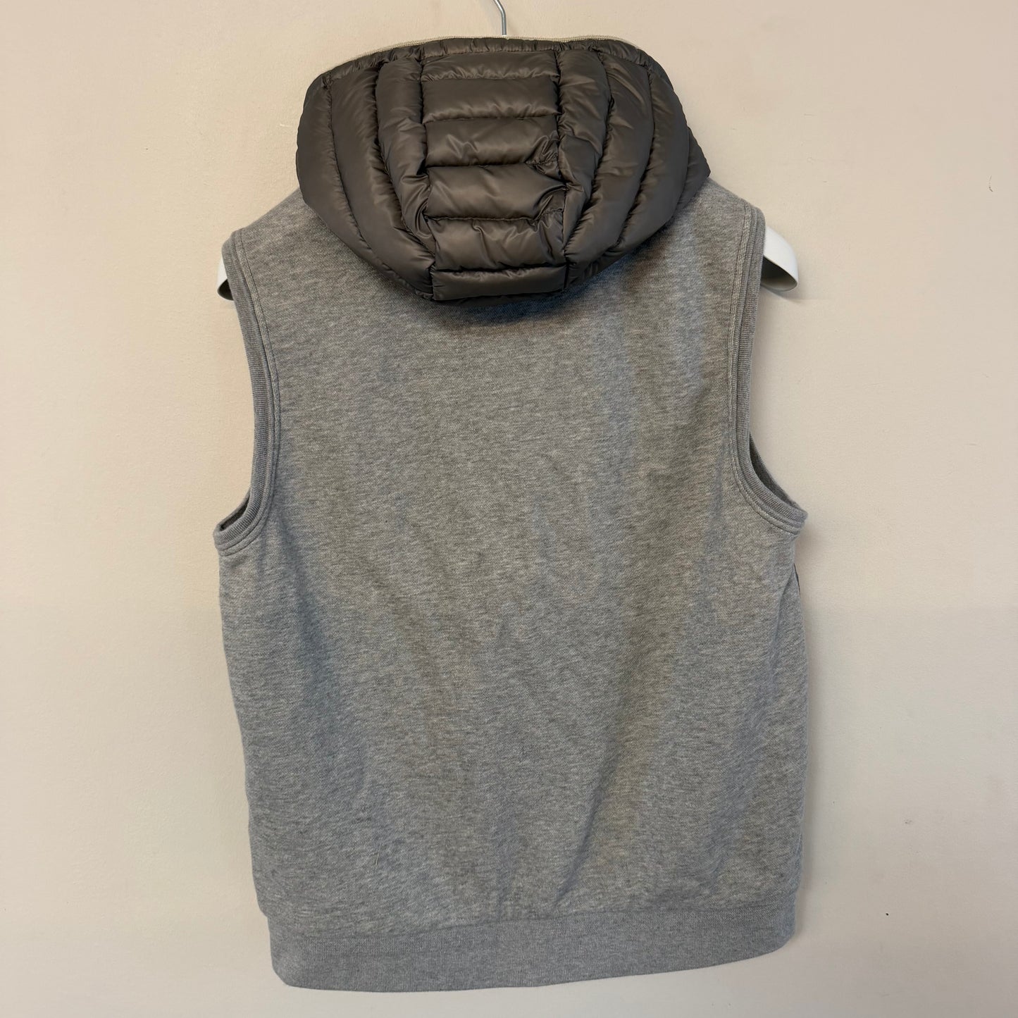 Moncler Hooded Down Gilet Grey - Size XL