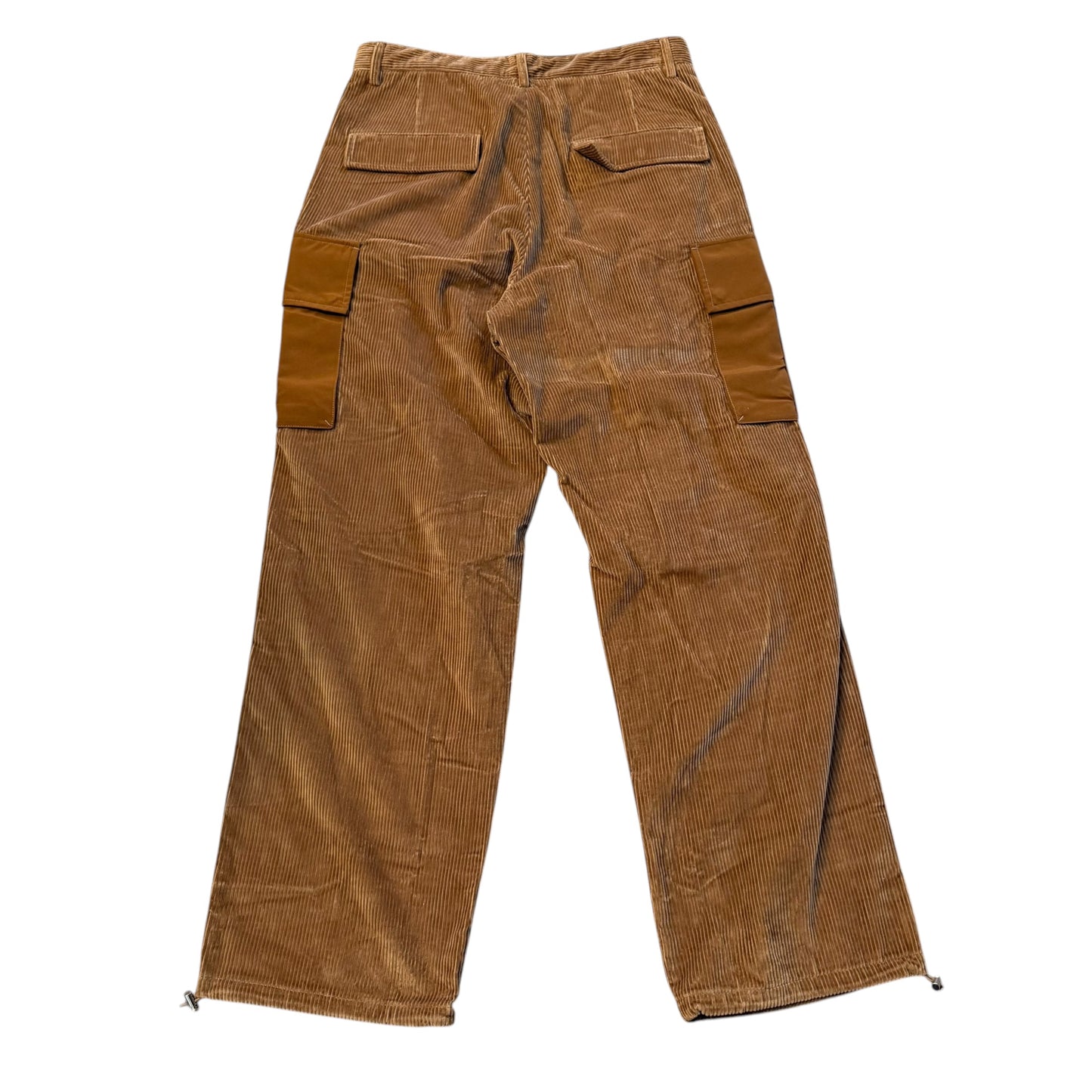 Moncler Corduroy Cargo Trousers Brown - Size 48
