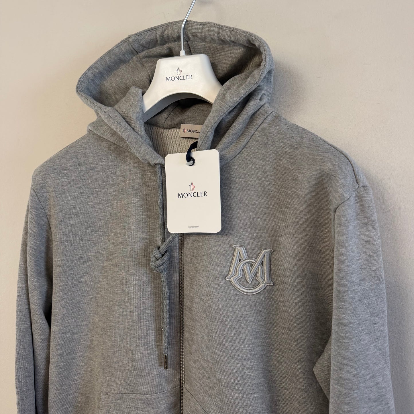 Moncler Zip Up Hoodie Grey - Size XL
