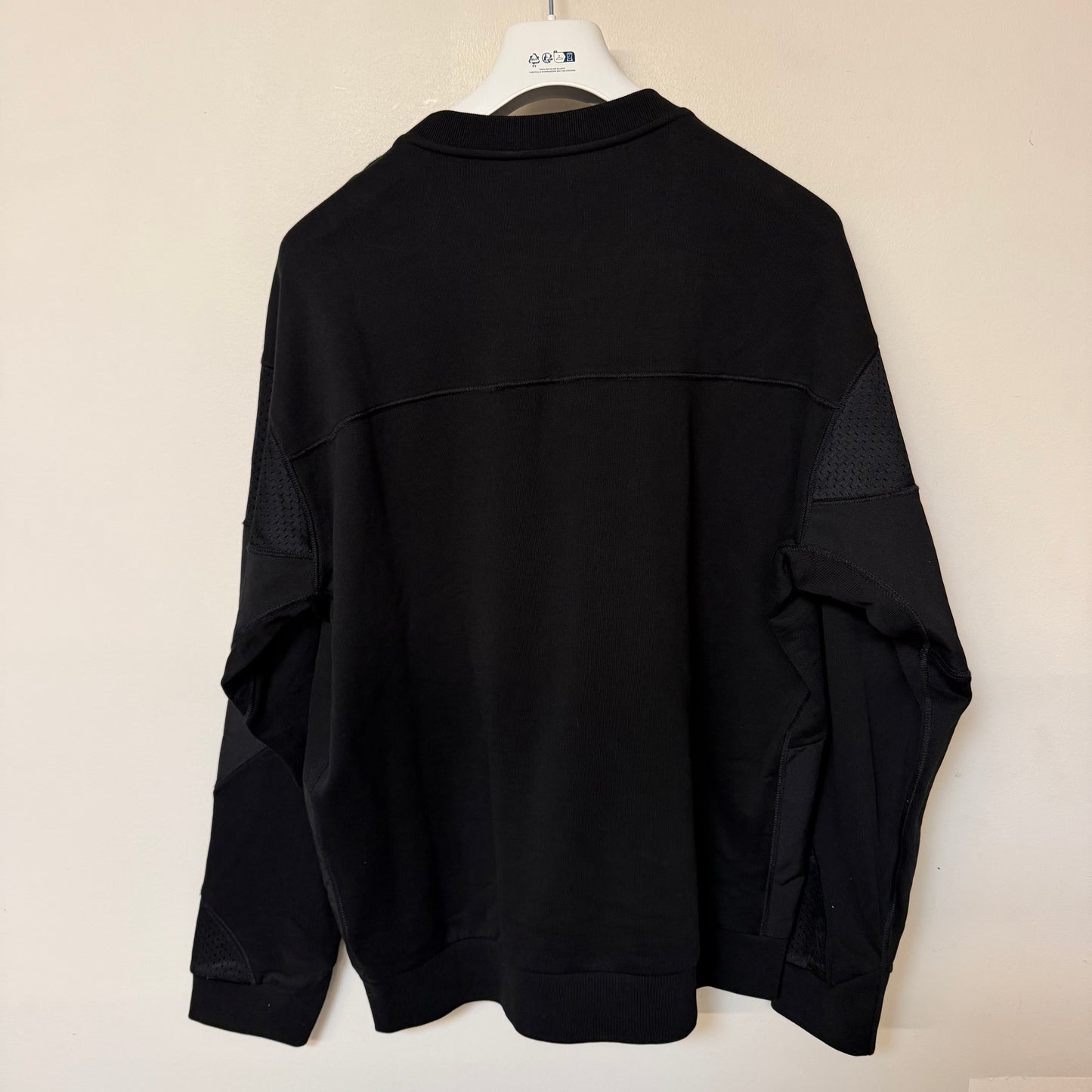 Moncler Matt Black Panelled Sweatshirt Black - Size XL