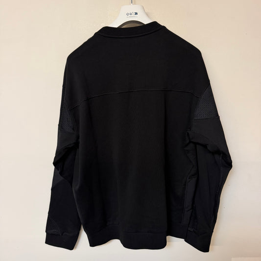 Moncler Matt Black Panelled Sweatshirt Black - Size XL