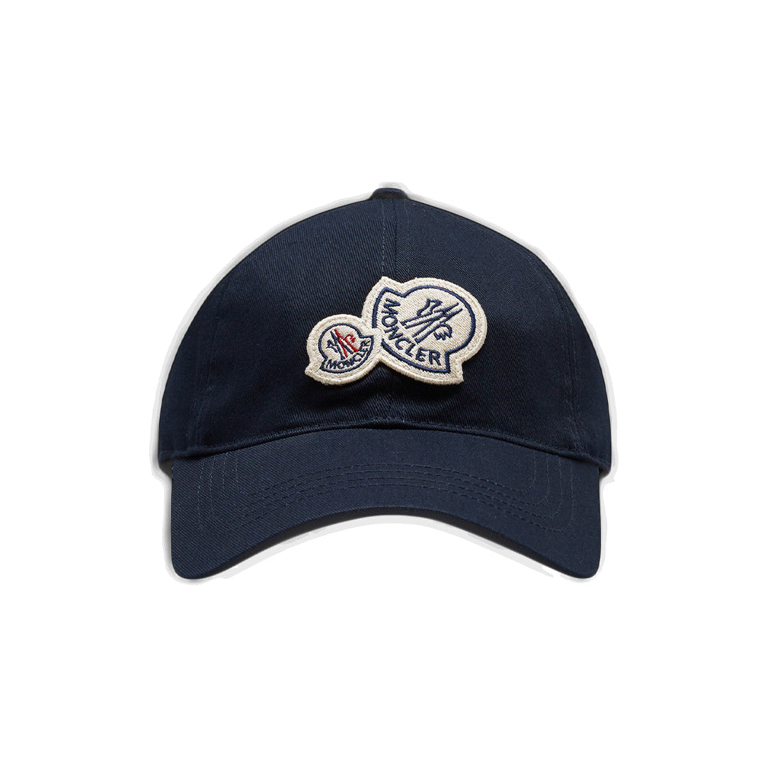 Moncler Double Logo Baseball Cap Navy