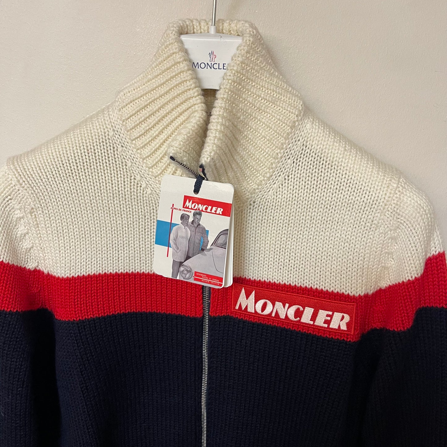 Moncler Zipped Woolen Sweatshirt - Size L