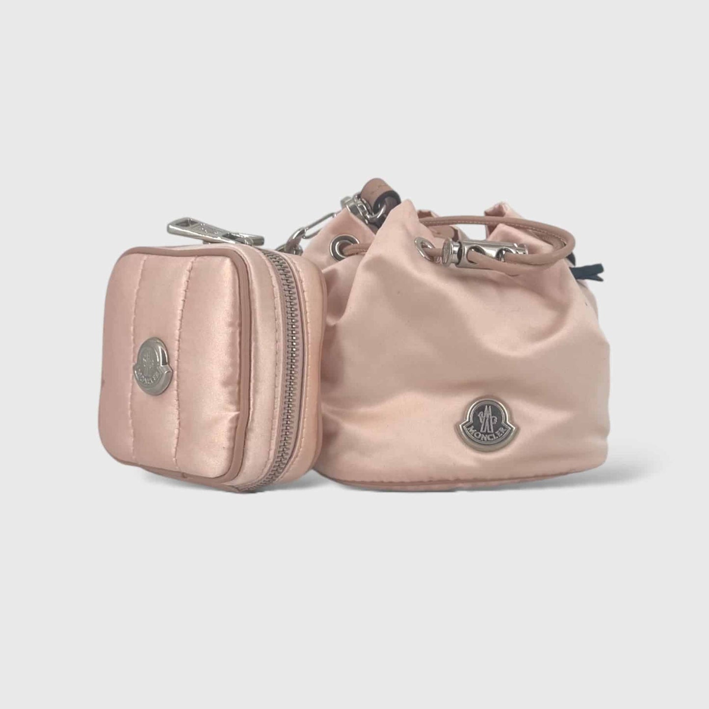 Moncler Ladies Double Pouch Bag Pink