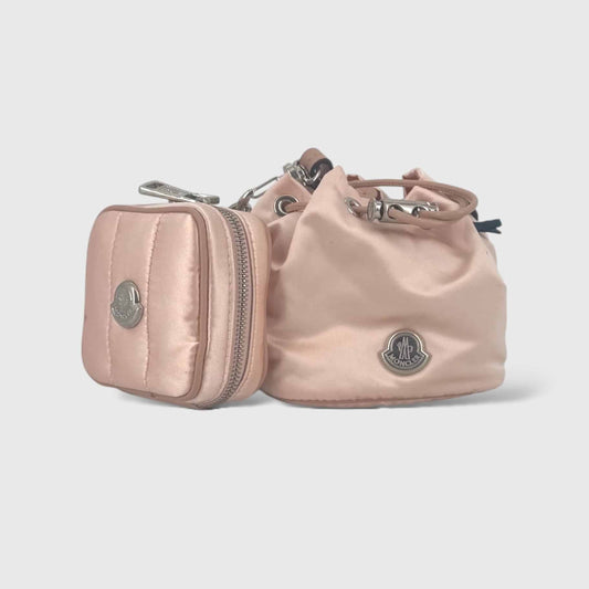 Moncler Ladies Double Pouch Bag Pink