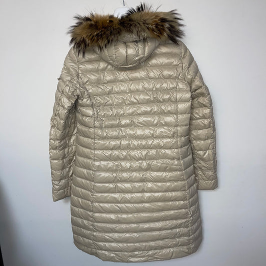 Moncler Ladies Long Fur Down Jacket - Size 2