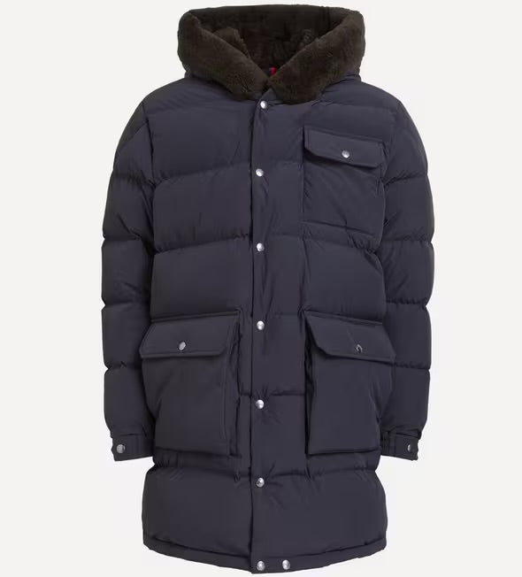 Moncler Mens Rowan Long Down Jacket - Size 1