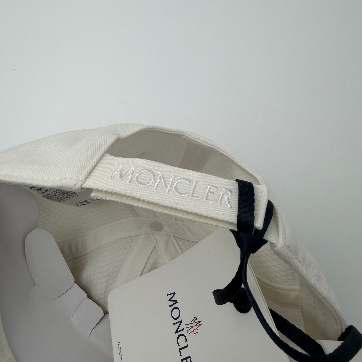 Moncler Logo Baseball Cap Off White