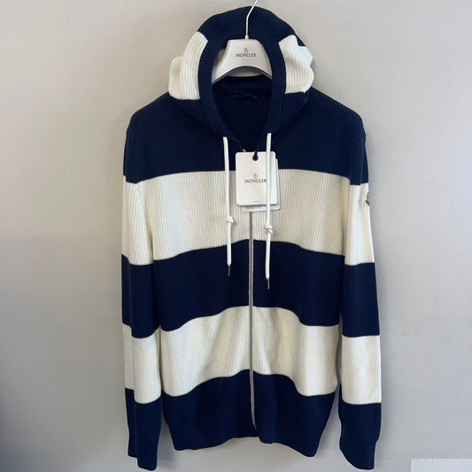 Moncler Cotton Knitted Hoodie - Size XXL