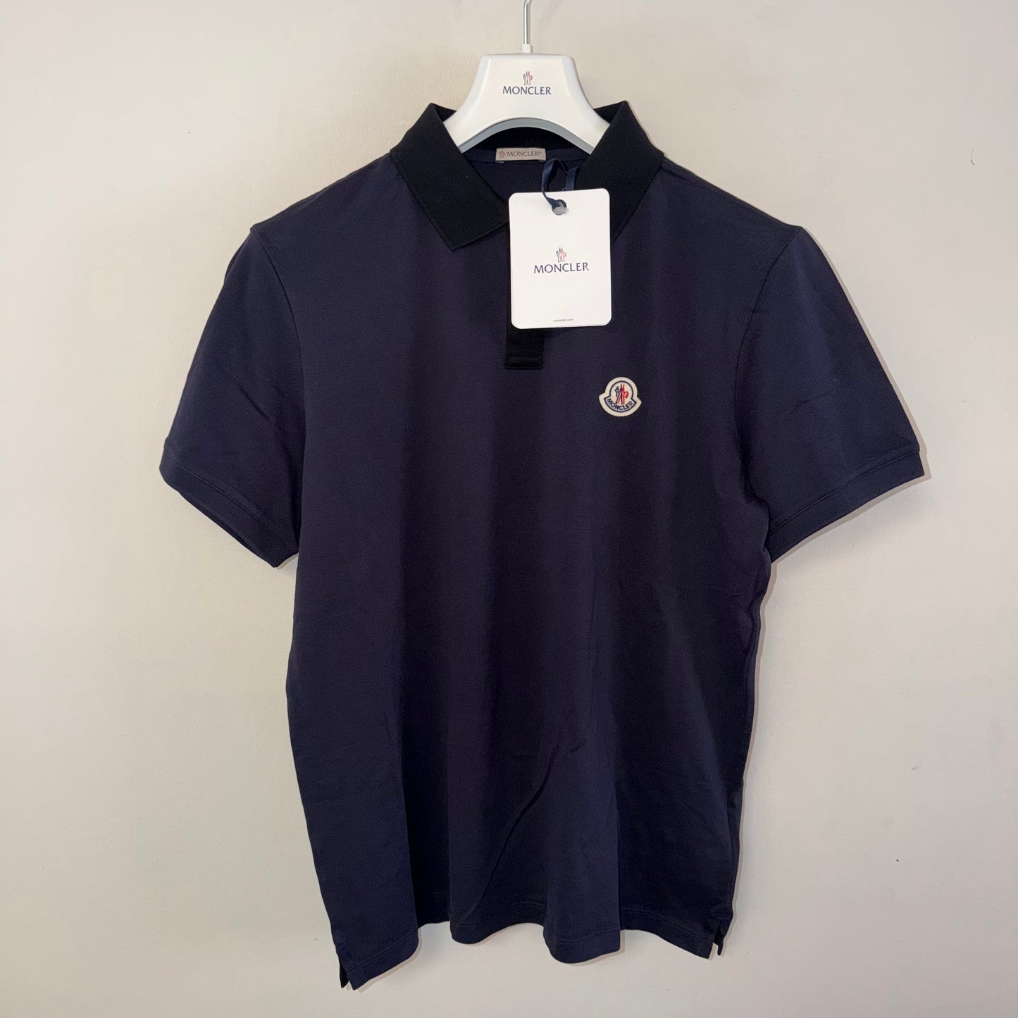 Moncler Mens Polo Shirt Navy - Size L