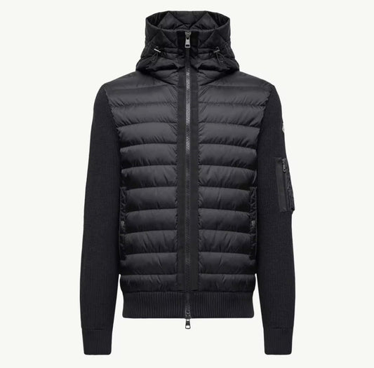 Moncler Mens Padded Cardigan Black