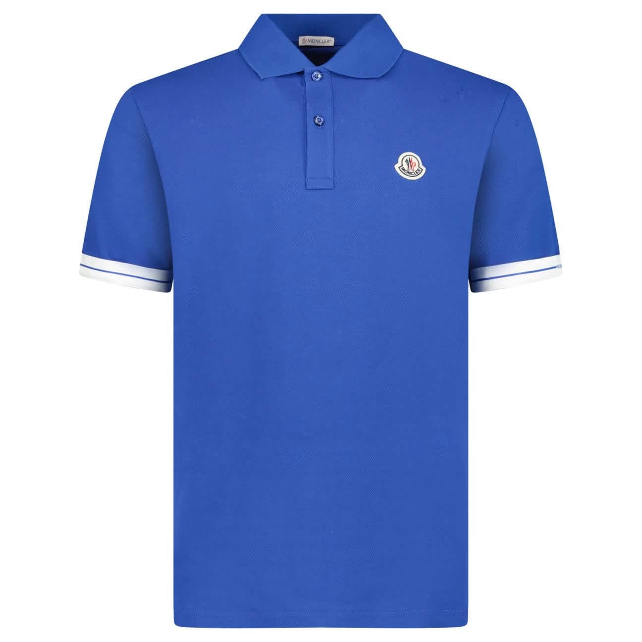 Moncler Mens Polo Shirt Blue - Size XXL